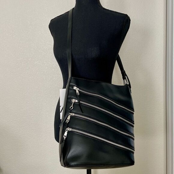 NWT Zara Zippered Bucket Bag - Picture 5 of 13